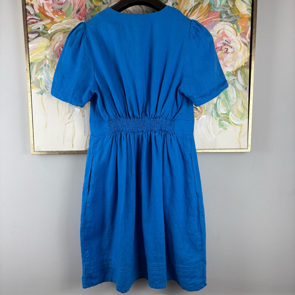 Boden Bright Blue V‑Neck Midi Dress - Picture 8 of 9